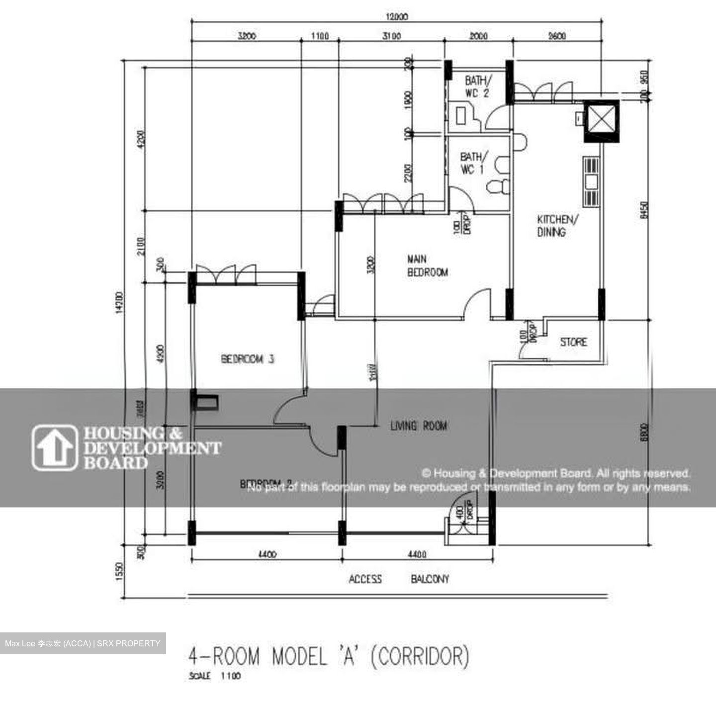 Blk 1 Teck Whye Heights I (Choa Chu Kang), HDB 4 Rooms #638829011
